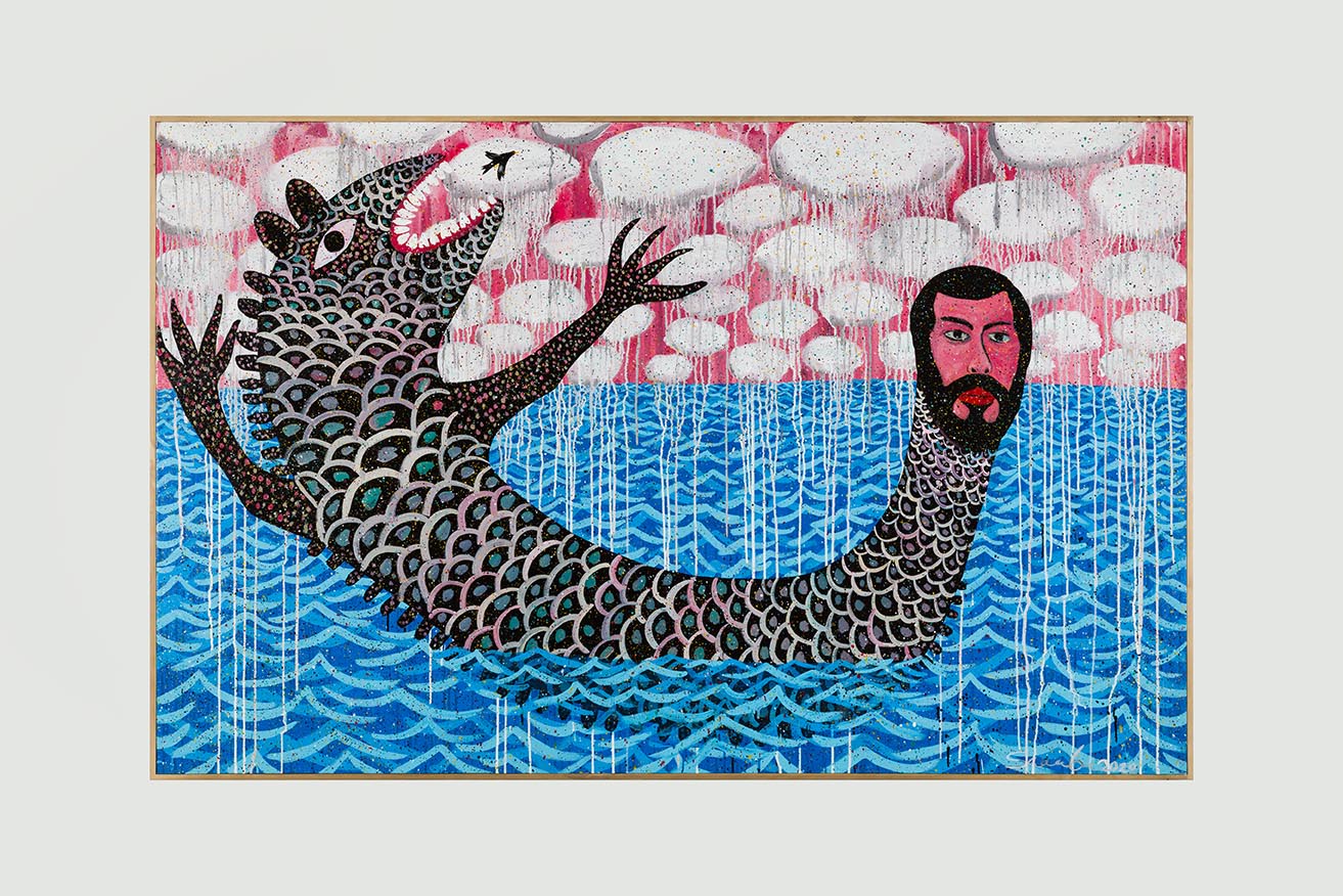 Mostafa Sarabi , Untitled , 2020 , Acrylic On Canvas , 190 x 120 Cm