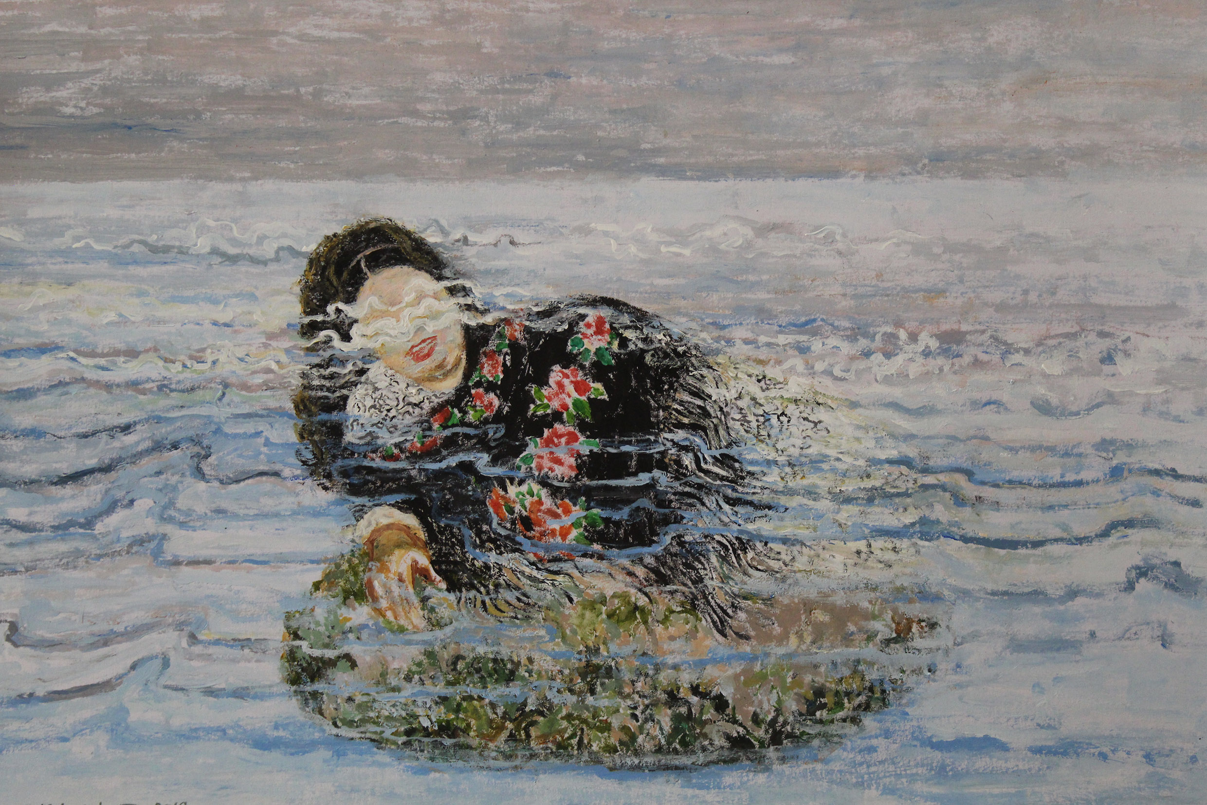 Niaz Babatabar , Mother Of The Sea , 2019 , Acrylic On Paper , 29.7 × 42 Cm