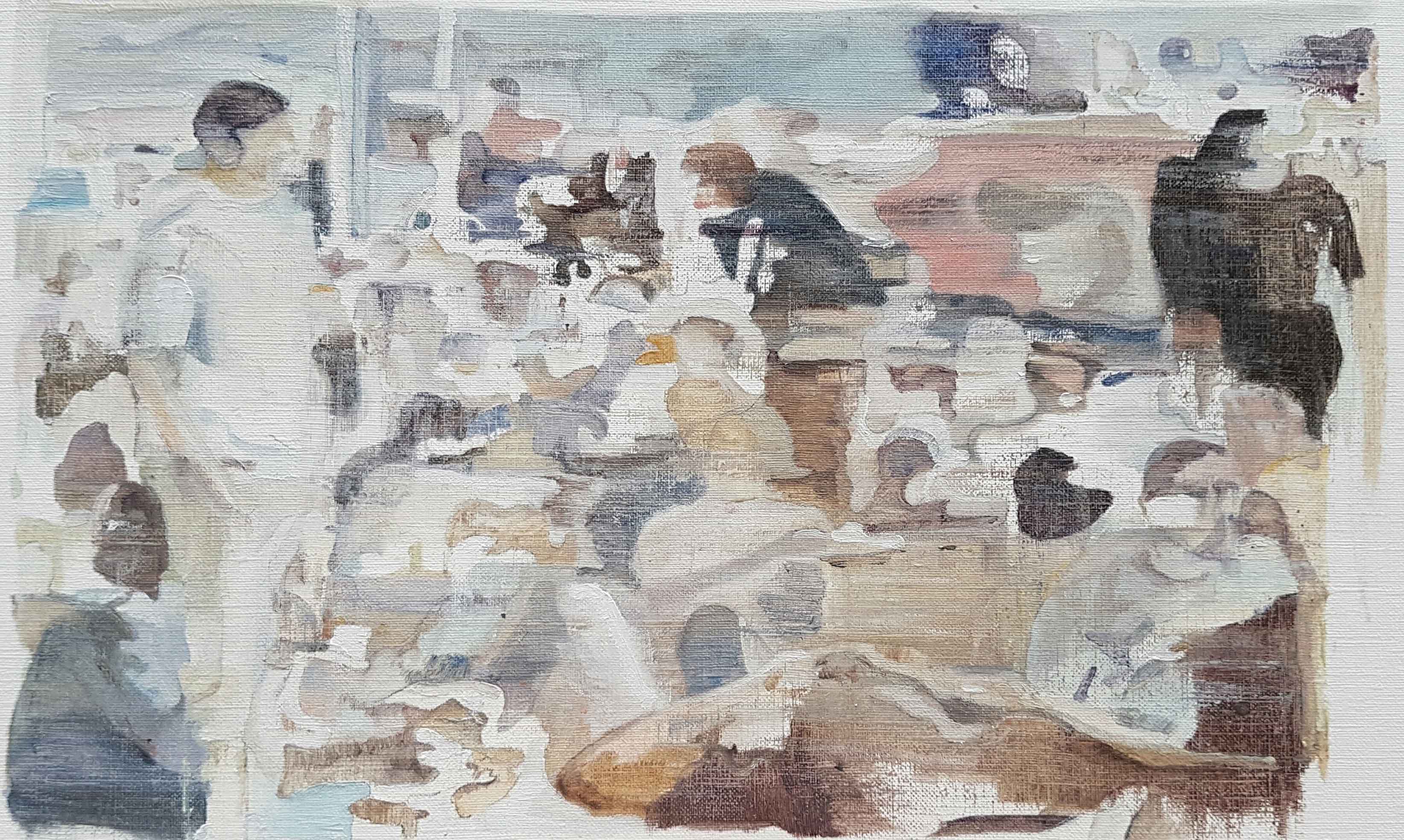 Yasaman Nozari, Untitled, 2018, Oil on matboard, 40 x 30 cm